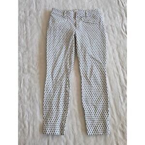 GAP Curvy Skinny Ankle Pants Geometric Print Women's Size 2